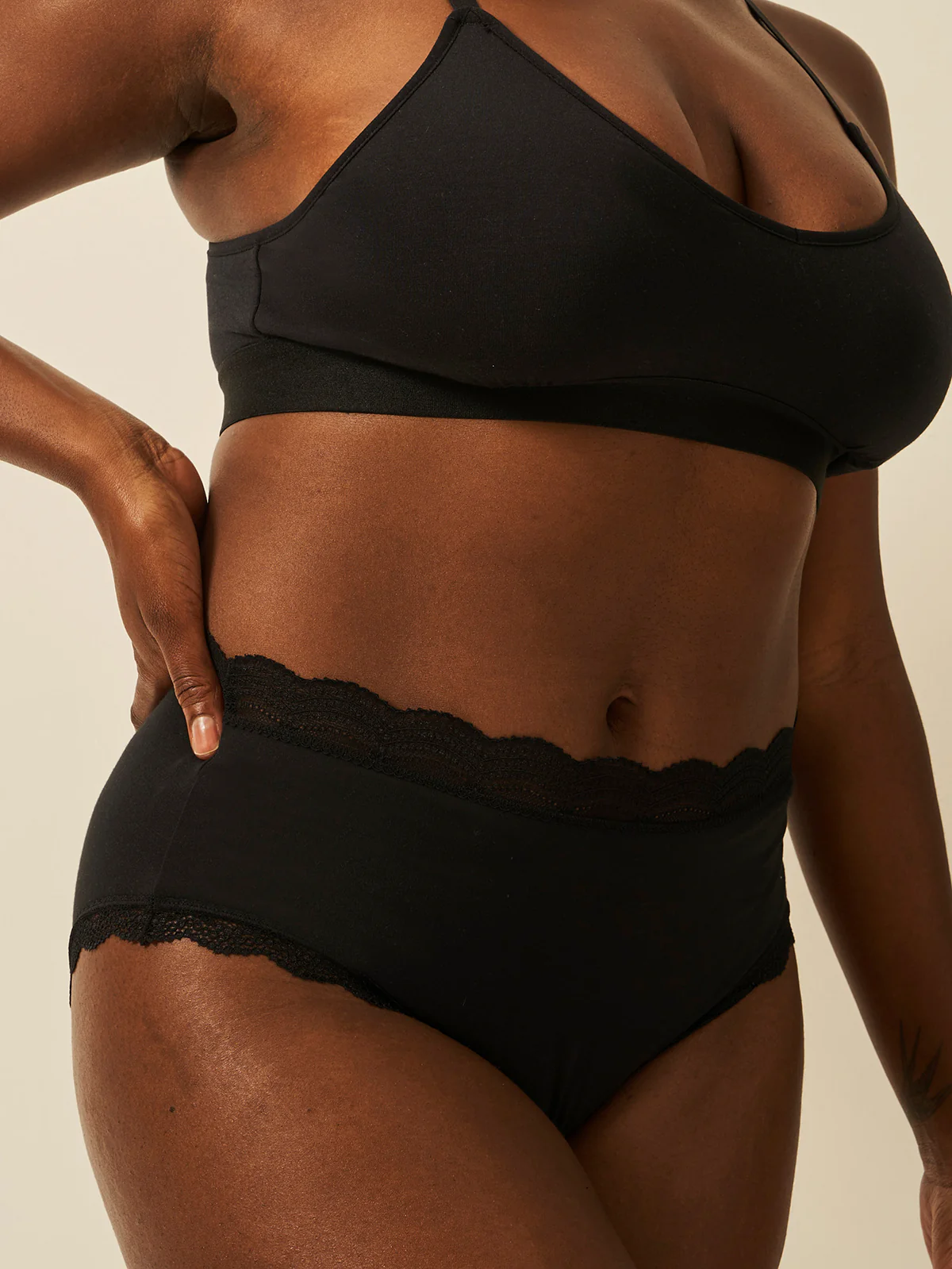 High Rise Knicker Four Pack - Black - Image 6