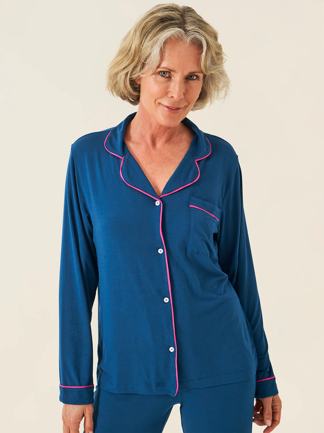 Long Pyjama Set - Midnight and Raspberry - Image 8
