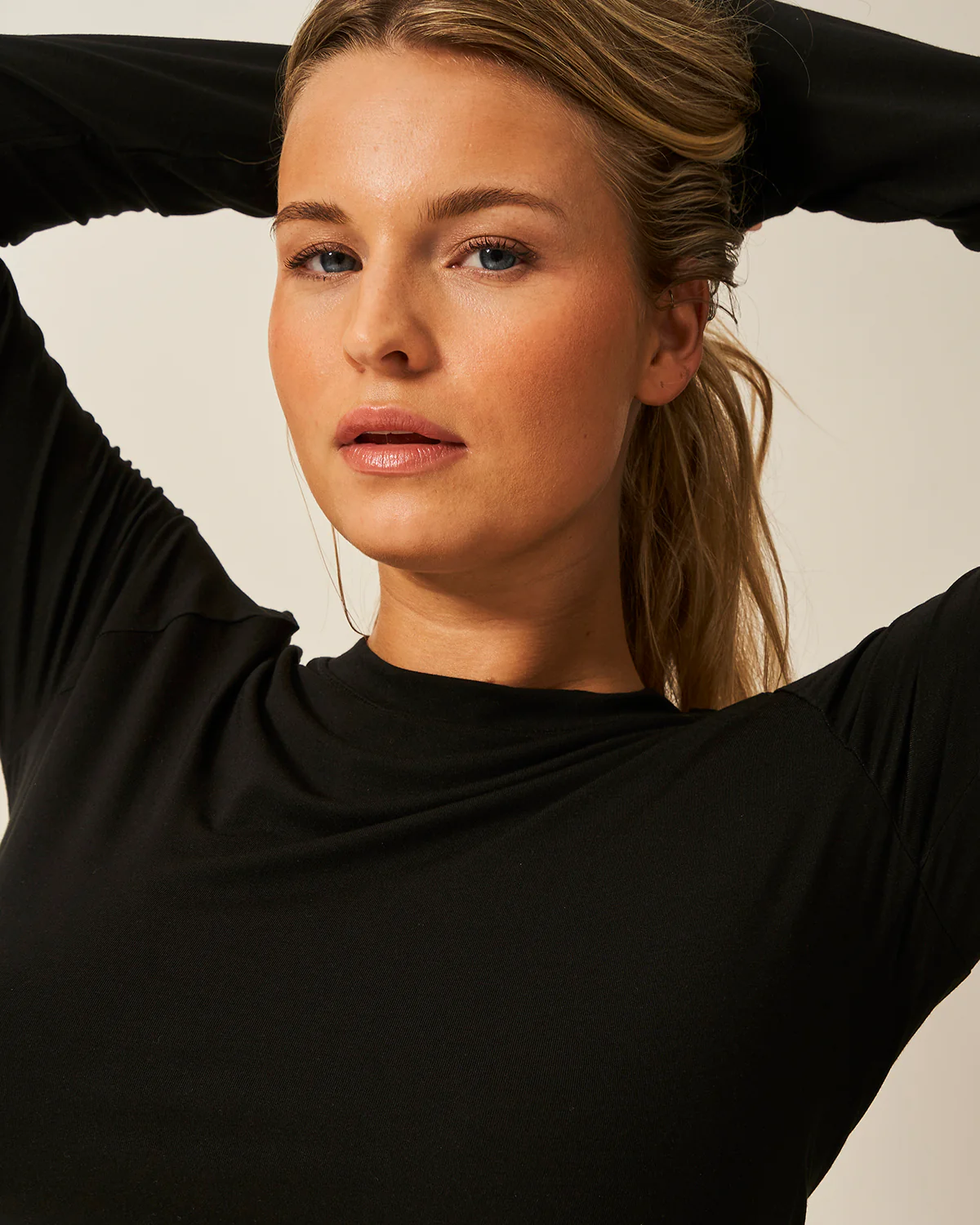 Long Sleeve Under Layer Top - Black - Image 6