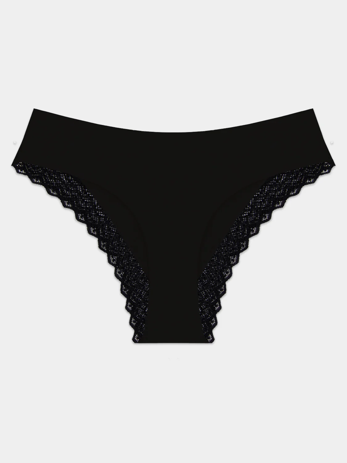 ZigZag Lace Brazilian Knicker - Black - Image 5