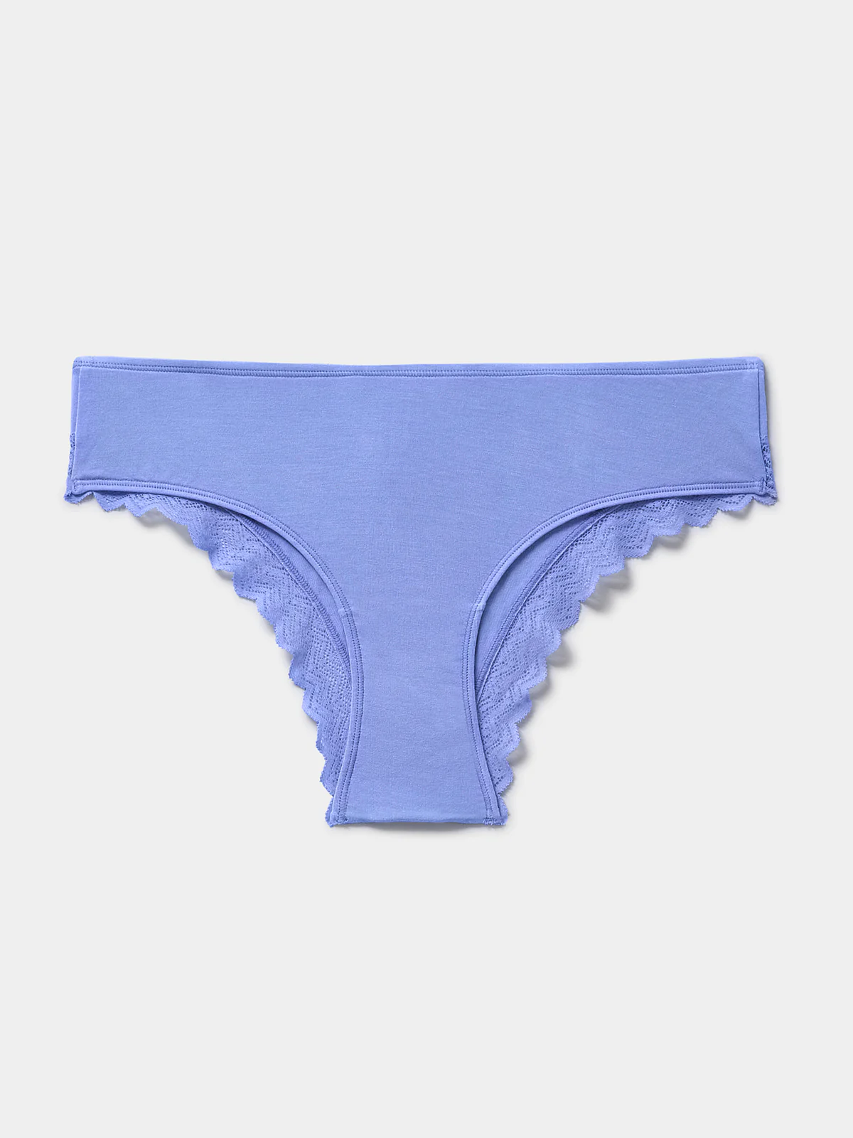 ZigZag Lace Brazilian Knicker - Cornflower Blue - Image 5